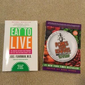 Eat to Live and Forks Over Knives Companion book lot